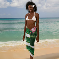 South Africa Football Sarong King Protea with African Heritage Stripes Style