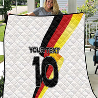 Custom Germany Football Road to the 4th European Championship Quilt White Color - Wonder Print Shop