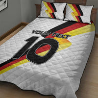 Custom Germany Football Road to the 4th European Championship Quilt Bed Set White Color - Wonder Print Shop