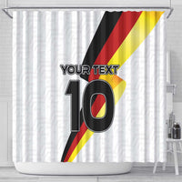 Custom Germany Football Road to the 4th European Championship Shower Curtain White Color