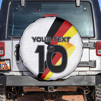 Custom Germany Football Road to the 4th European Championship Spare Tire Cover White Color - Wonder Print Shop