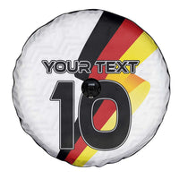 Custom Germany Football Road to the 4th European Championship Spare Tire Cover White Color - Wonder Print Shop
