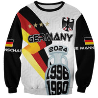 Custom Germany Football Road to the 4th European Championship Sweatshirt White Color - Wonder Print Shop