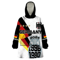 Custom Germany Football Road to the 4th European Championship Wearable Blanket Hoodie White Color - Wonder Print Shop