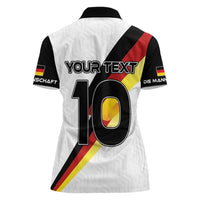 Custom Germany Football Road to the 4th European Championship Women Polo Shirt White Color - Wonder Print Shop