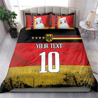 Custom Germany Football Road to the 4th European Championship Bedding Set Black Color - Wonder Print Shop