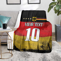 Custom Germany Football Road to the 4th European Championship Blanket Black Color