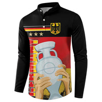Custom Germany Football Road to the 4th European Championship Button Sweatshirt Black Color - Wonder Print Shop
