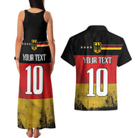 Custom Germany Football Road to the 4th European Championship Couples Matching Tank Maxi Dress and Hawaiian Shirt Black Color - Wonder Print Shop