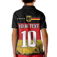 Custom Germany Football Road to the 4th European Championship Kid Polo Shirt Black Color - Wonder Print Shop