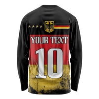 Custom Germany Football Road to the 4th European Championship Long Sleeve Shirt Black Color - Wonder Print Shop