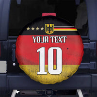 Custom Germany Football Road to the 4th European Championship Spare Tire Cover Black Color - Wonder Print Shop