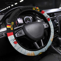 Germany Football Road to the 4th European Championship Steering Wheel Cover Black Color - Wonder Print Shop