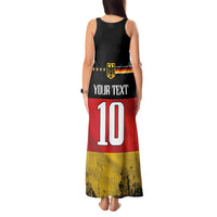 Custom Germany Football Road to the 4th European Championship Tank Maxi Dress Black Color - Wonder Print Shop