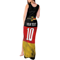 Custom Germany Football Road to the 4th European Championship Tank Maxi Dress Black Color - Wonder Print Shop