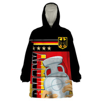 Custom Germany Football Road to the 4th European Championship Wearable Blanket Hoodie Black Color - Wonder Print Shop