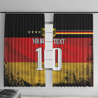 Custom Germany Football Road to the 4th European Championship Window Curtain Black Color - Wonder Print Shop