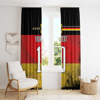 Custom Germany Football Road to the 4th European Championship Window Curtain Black Color - Wonder Print Shop