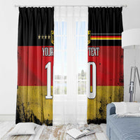 Custom Germany Football Road to the 4th European Championship Window Curtain Black Color - Wonder Print Shop