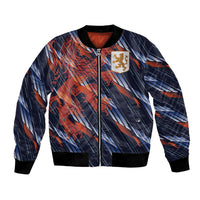 Custom Netherlands Lion Football Bomber Jacket Sporty Style - Wonder Print Shop
