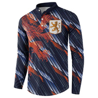 Custom Netherlands Lion Football Button Sweatshirt Sporty Style - Wonder Print Shop