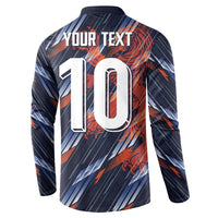 Custom Netherlands Lion Football Button Sweatshirt Sporty Style - Wonder Print Shop