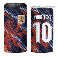 Custom Netherlands Lion Football 4 in 1 Can Cooler Tumbler Sporty Style - Wonder Print Shop