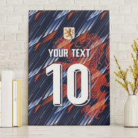 Custom Netherlands Lion Football Canvas Wall Art Sporty Style - Wonder Print Shop