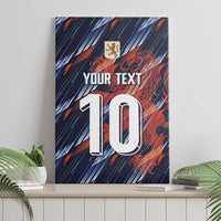 Custom Netherlands Lion Football Canvas Wall Art Sporty Style - Wonder Print Shop