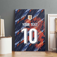 Custom Netherlands Lion Football Canvas Wall Art Sporty Style - Wonder Print Shop