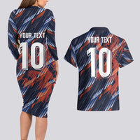 Custom Netherlands Lion Football Couples Matching Long Sleeve Bodycon Dress and Hawaiian Shirt Sporty Style - Wonder Print Shop