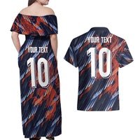 Custom Netherlands Lion Football Couples Matching Off Shoulder Maxi Dress and Hawaiian Shirt Sporty Style - Wonder Print Shop