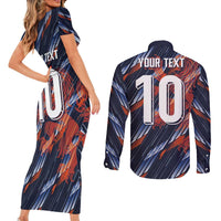 Custom Netherlands Lion Football Couples Matching Short Sleeve Bodycon Dress and Long Sleeve Button Shirt Sporty Style - Wonder Print Shop