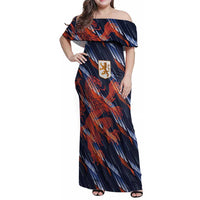 Custom Netherlands Lion Football Family Matching Off Shoulder Maxi Dress and Hawaiian Shirt Sporty Style - Wonder Print Shop