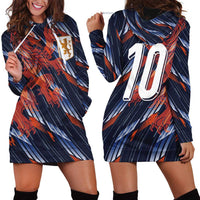 Custom Netherlands Lion Football Hoodie Dress Sporty Style - Wonder Print Shop