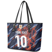Custom Netherlands Lion Football Leather Tote Bag Sporty Style - Wonder Print Shop