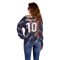 Custom Netherlands Lion Football Off Shoulder Sweater Sporty Style - Wonder Print Shop