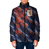Custom Netherlands Lion Football Padded Jacket Sporty Style - Wonder Print Shop