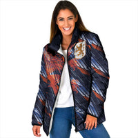 Custom Netherlands Lion Football Padded Jacket Sporty Style - Wonder Print Shop