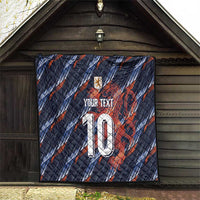 Custom Netherlands Lion Football Quilt Sporty Style - Wonder Print Shop