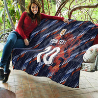 Custom Netherlands Lion Football Quilt Sporty Style - Wonder Print Shop