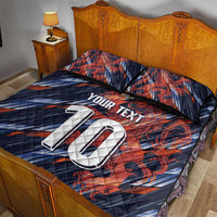 Custom Netherlands Lion Football Quilt Bed Set Sporty Style - Wonder Print Shop