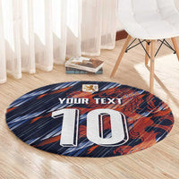 Custom Netherlands Lion Football Round Carpet Sporty Style - Wonder Print Shop