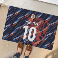 Custom Netherlands Lion Football Rubber Doormat Sporty Style - Wonder Print Shop