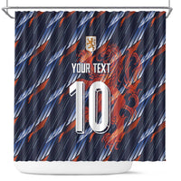 Custom Netherlands Lion Football Shower Curtain Sporty Style - Wonder Print Shop
