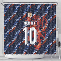Custom Netherlands Lion Football Shower Curtain Sporty Style - Wonder Print Shop