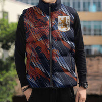 Custom Netherlands Lion Football Sleeveless Puffer Jacket Sporty Style - Wonder Print Shop