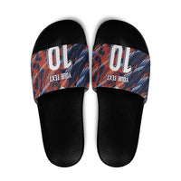 Custom Netherlands Lion Football Slide Sandals Sporty Style - Wonder Print Shop