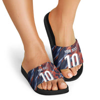 Custom Netherlands Lion Football Slide Sandals Sporty Style - Wonder Print Shop
