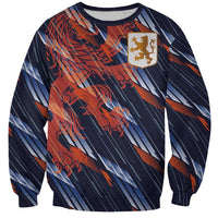 Custom Netherlands Lion Football Sweatshirt Sporty Style - Wonder Print Shop